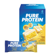 Pure Protein Bars Lemon Cake flavor, 50g, 6-pack Canada-imported