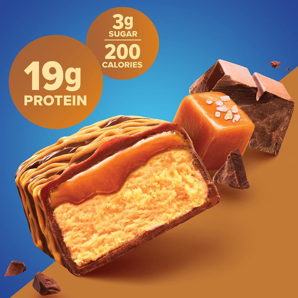 Packaging of Pure Protein Bars Salted Chocolate Caramel - 12 count