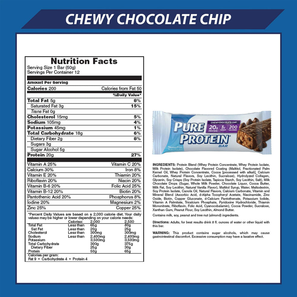 Nutrition highlights: 20g protein, 200 calories per bar