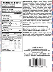 Pure Protein Chewy Chocolate Chip bar bite closeup reveals chewy texture and chips.