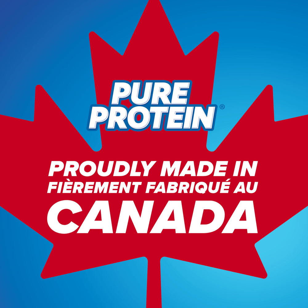 Pure Protein nutrition facts label underlines 20g protein.