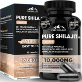 Pure Shilajit capsules bottle packaging with label
