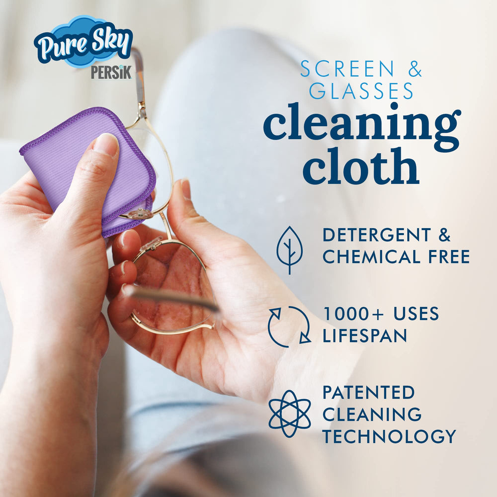 Pure-Sky microfiber cloth cleaning smartphone screen