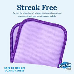 Tablet screen cleaning with Pure-Sky microfiber cloth
