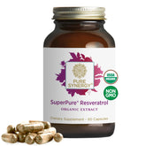PURE SYNERGY SuperPure Resveratrol extract bottle with 60 capsules