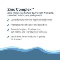 The Synergy Company branding on zinc supplement bottle