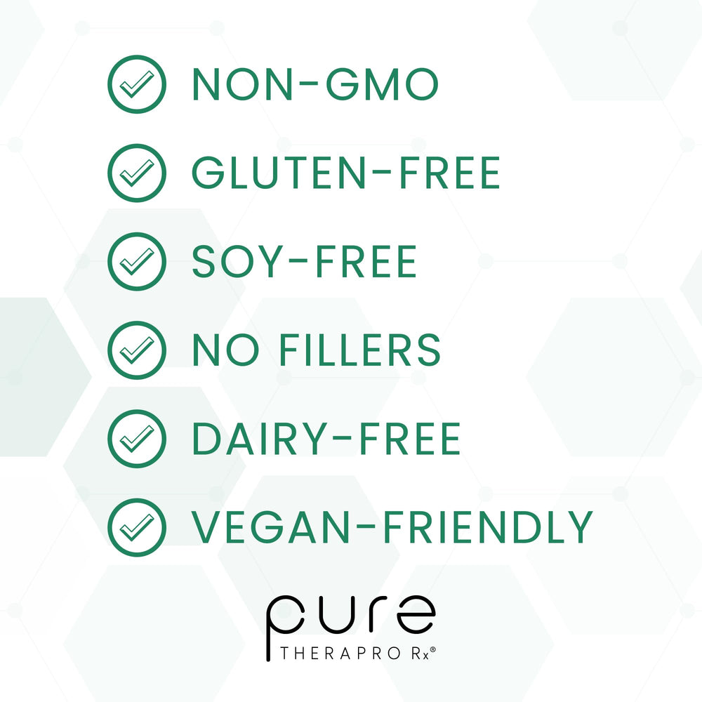 Product on white background with packaging