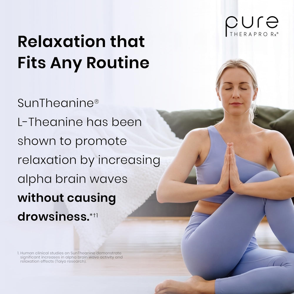 Pure Therapro Rx used during an evening routine showing relaxed mood benefit