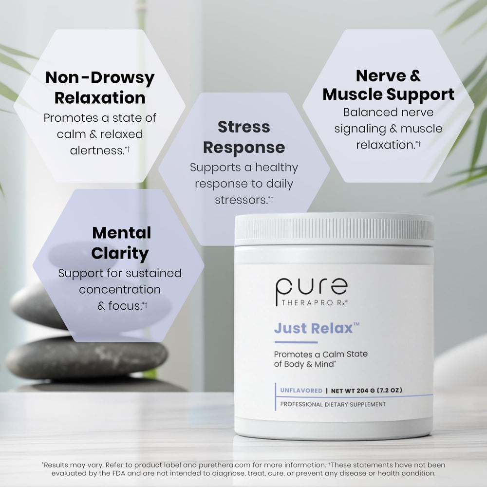 Pure Therapro Rx powder mixing into water, illustrating fast dissolution and no flavor change