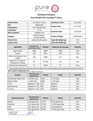 Pure Therapro Rx certification seals showing NSF and GMP quality assurance benefit