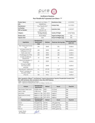 Pure Therapro Rx Liposomal Liver Detox ingredients closeup conveys essential cofactors.