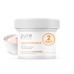 Front view of Pure Therapro Rx Liposomal Vitamin C Powder jar