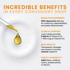 MK4 and MK7 liposomal Vitamin K2 detail