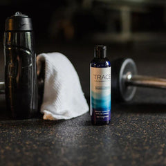 Glass of water infused with trace minerals for hydration