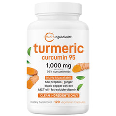 Pure turmeric curcumin 1000mg 120 veggie capsules