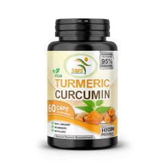 Bottle of Pure Turmeric Curcumin 1000 mg with Black Pepper Extract