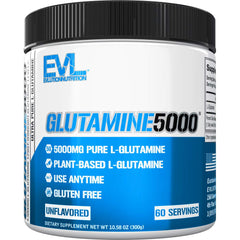 Pure vegan L-Glutamine powder container by EVLution Nutrition