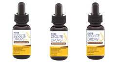 Bottle and packaging of Pure Zeolite Drops 3 Pack