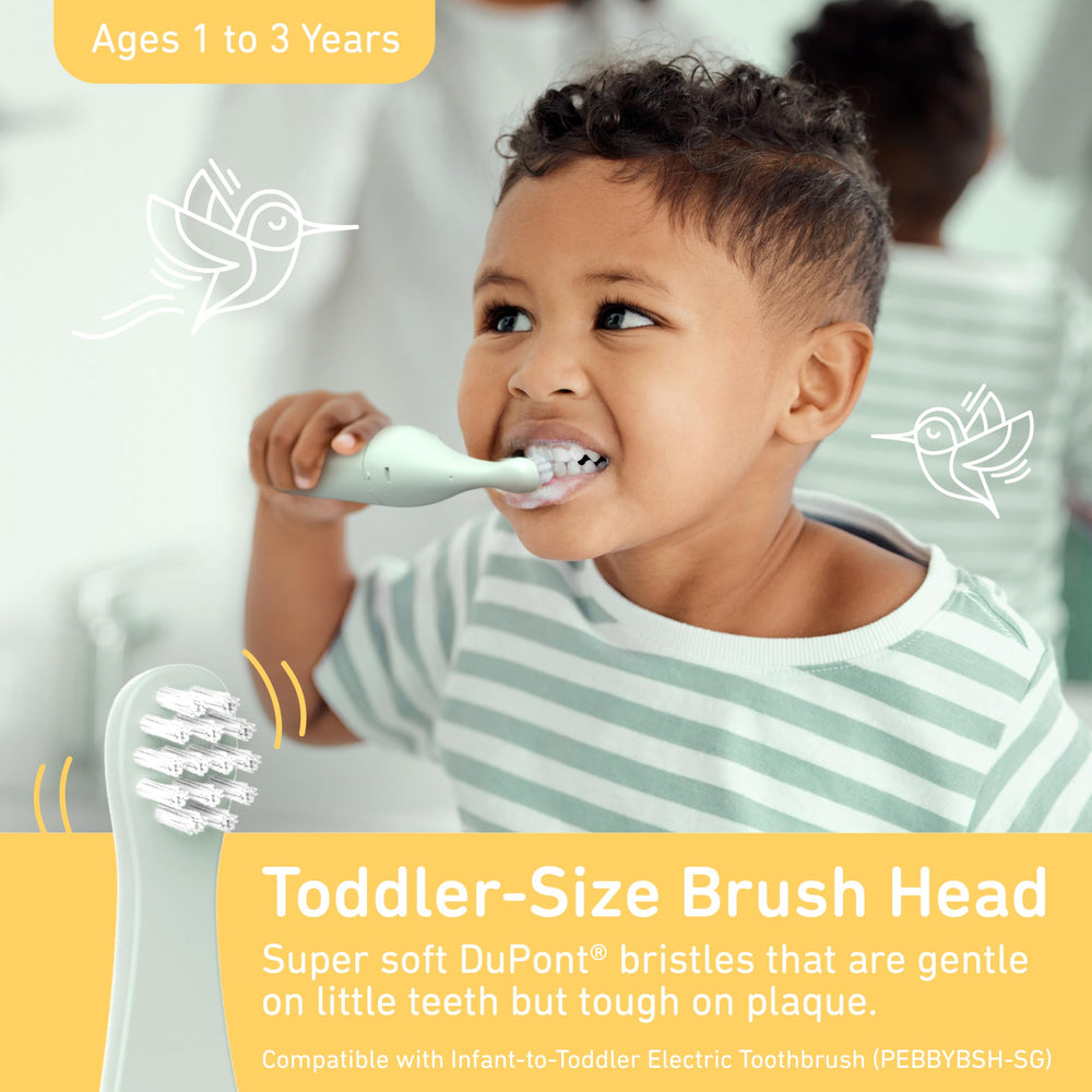 Close-up of soft Dupont bristles on PureBaby brush heads