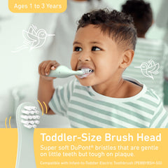 Close-up of soft Dupont bristles on PureBaby brush heads