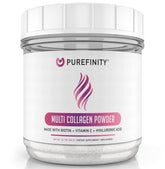 PUREFINITY Collagen Peptides for Women – Type I/II/III/V/X with Biotin and Hyaluronic Acid, 10.7oz