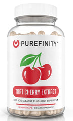 Front view of PUREFINITY Tart Cherry Capsules bottle