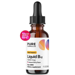 PureFormulas Liquid B12 1000 mcg Cherry Flavor 1 oz bottle