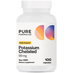 PureFormulas Potassium 99 mg chelated supplement bottle
