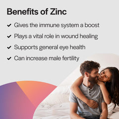Health and immunity concept with zinc imagery