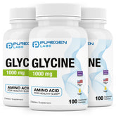 Puregen Labs Glycine 1000mg bottle containing 300 vegetarian capsules