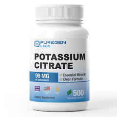 Puregen Labs Potassium Citrate 99 mg per vegetarian capsule – hero image