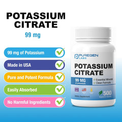 Non-GMO and gluten-free certification for Puregen Labs potassium citrate