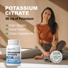 Box packaging and bottle of Puregen Labs Potassium Citrate