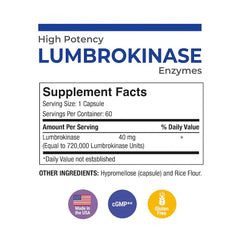 Back label showing supplement facts and ingredients
