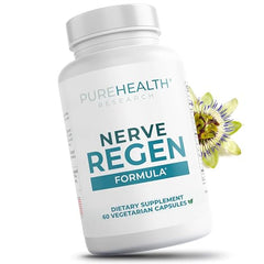 PureHealth Nerve Regen Formula bottle with 60 capsules