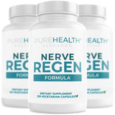 PureHealth Research Nerve Regen Formula hero image with bottle on white background