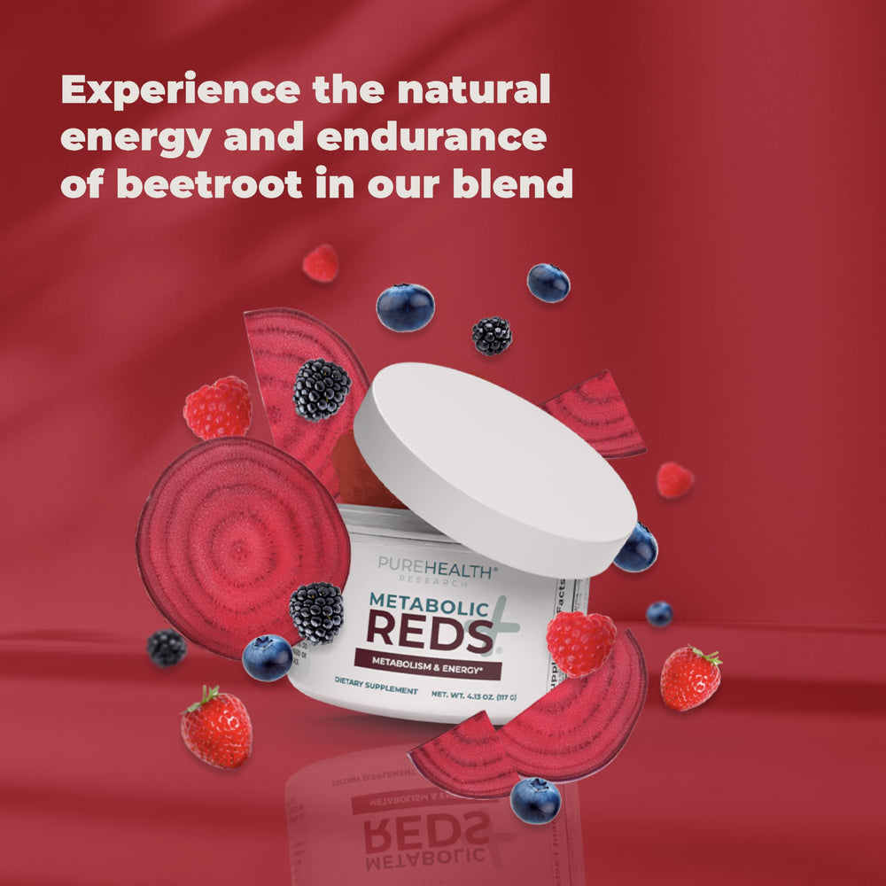 Measuring scoop with PureHealth Reds powder