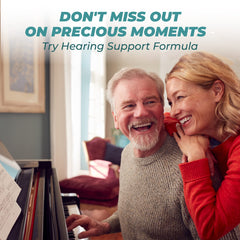 Person enjoying clearer hearing with Hearing Support Formula