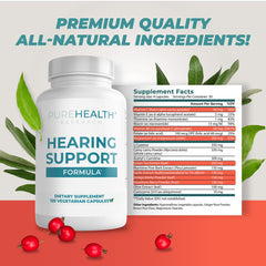 Ingredients of PureHealth Research Hearing Support Formula