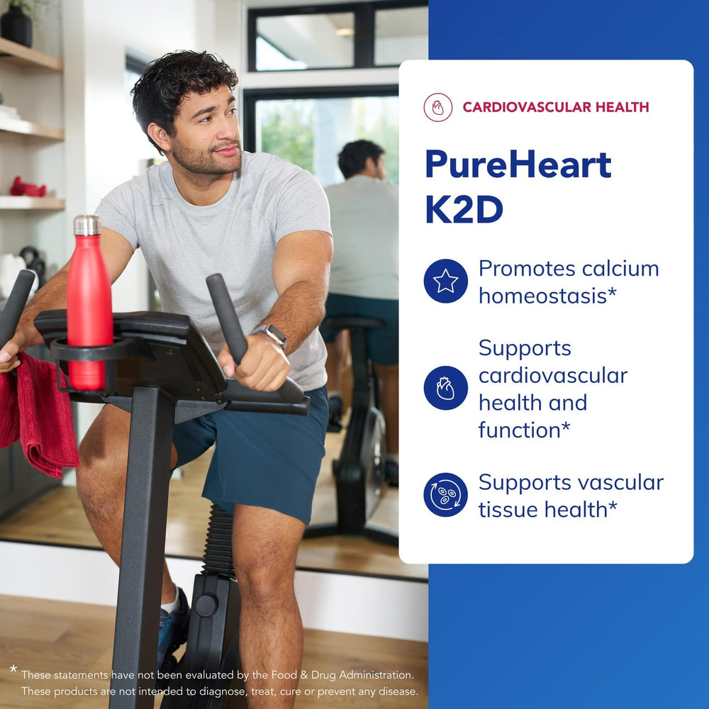Capsules of PureHeart K2D heart health supplement
