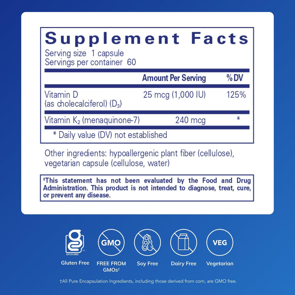 Label close-up showing K2 (MK-7) and D3
