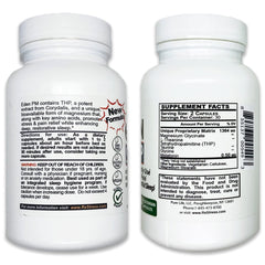 60 vegan capsules label with vegan, gluten-free, GMO-free icons