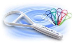 Set of 6 Pureline tongue cleaner scrapers in assorted colors