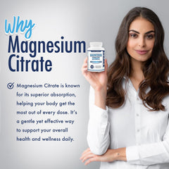 Glass of water with magnesium citrate capsule