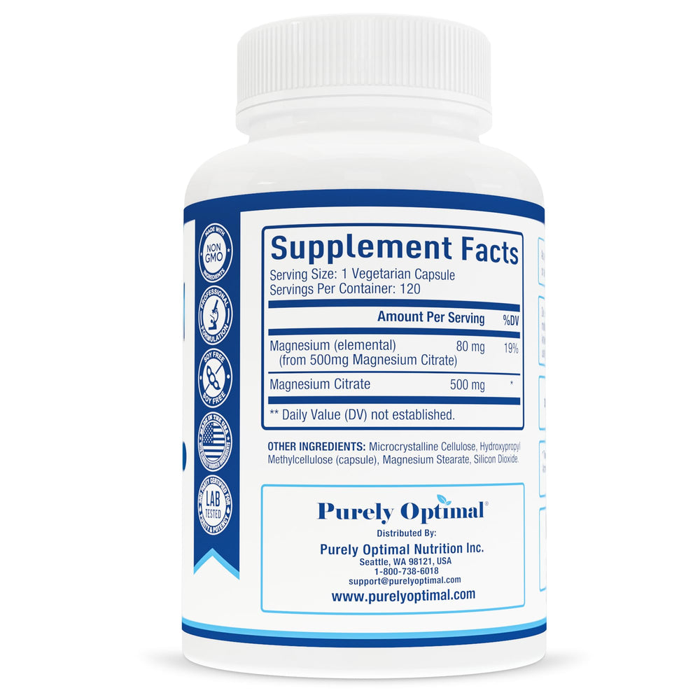 Purely Optimal capsules close-up for easy swallowing and digestion