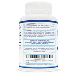 Purely Optimal bottle beside nightstand, ideal for bedtime relaxation