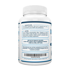 Label shows vegan-friendly, non-GMO magnesium supplement