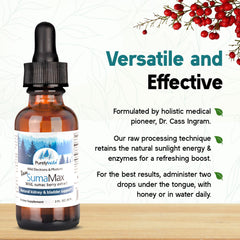 Raw sumac berries and cranberry extracts used in PURELY WILD SumaMax