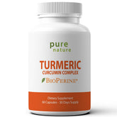 Bottle of PureNature Turmeric Curcumin with BioPerine