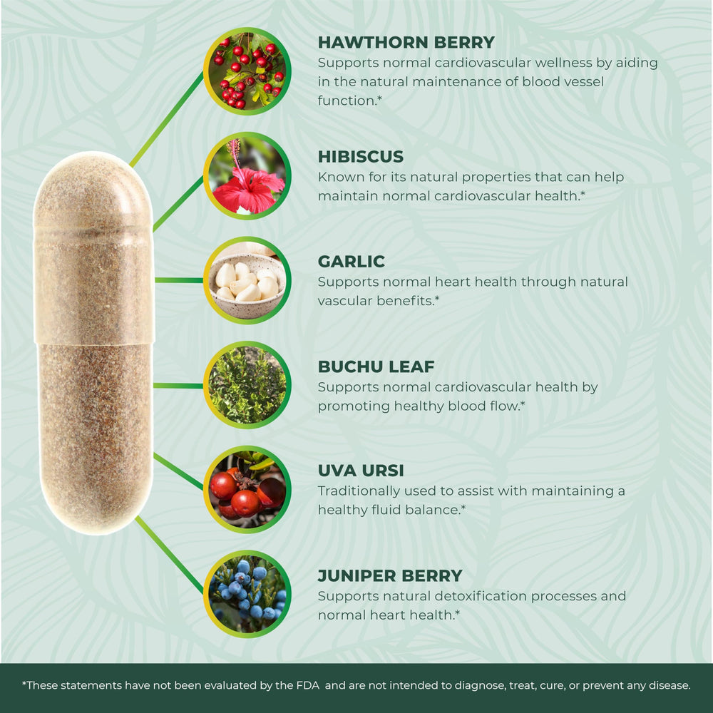 Herbal ingredients including green tea and niacin for heart health